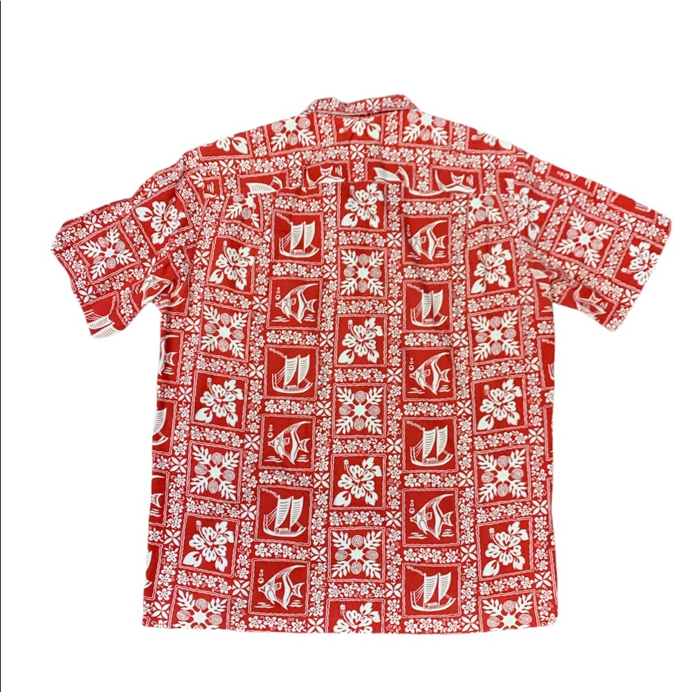 Vintage Royal Creations Hawaii Hawaiian Button Down Shirt Mens Sz Large Tropical - Picture 4 of 11